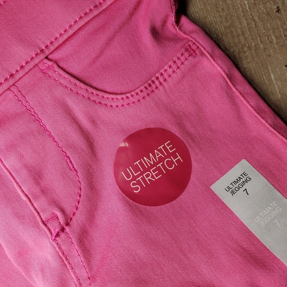NWT SO Ultimate Stretch Pull On Jegging Girls Size 7 Pink Splash - Picture 11 of 16